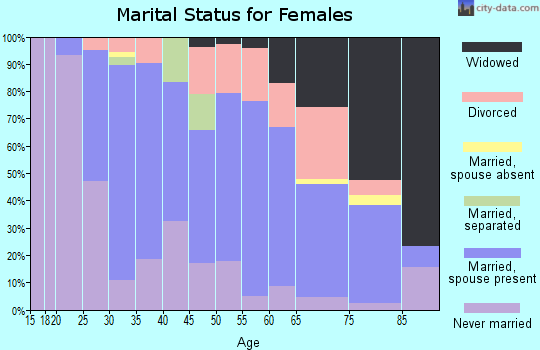 Zip code 13326 marital status for females