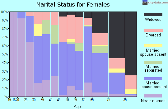Zip code 13350 marital status for females