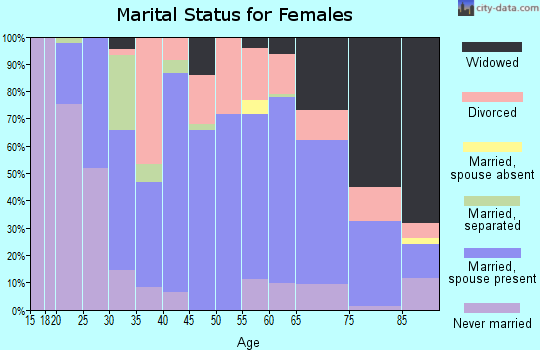 Zip code 13365 marital status for females