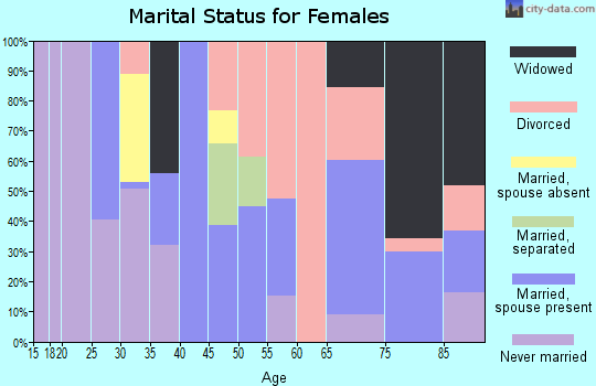 Zip code 13417 marital status for females