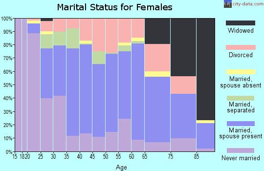 Zip code 13421 marital status for females