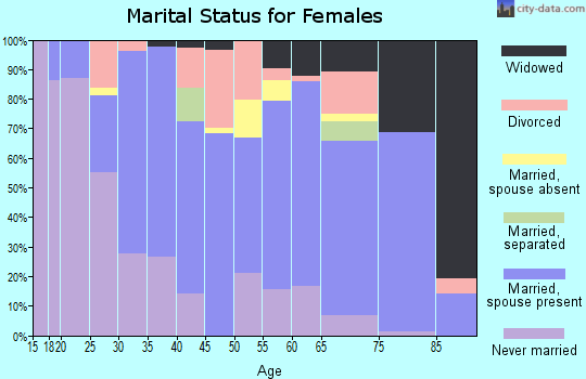 Zip code 13439 marital status for females