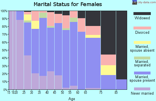 Zip code 13452 marital status for females