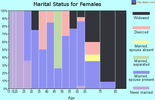 Zip code 13470 marital status for females