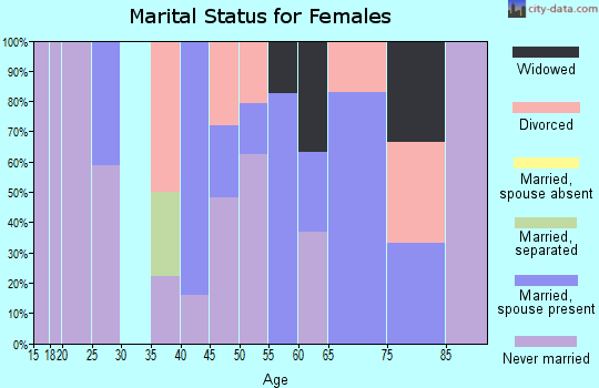 Zip code 13486 marital status for females