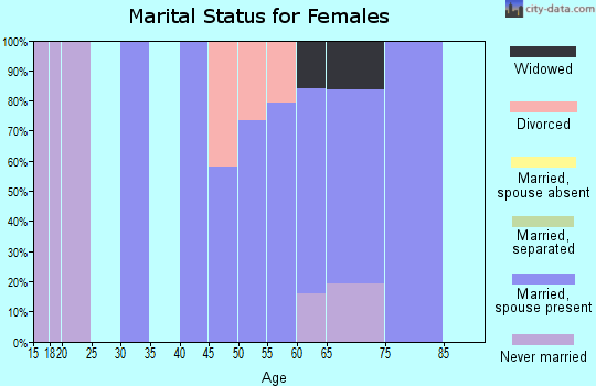 Zip code 13490 marital status for females
