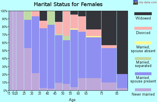 Zip code 13617 marital status for females
