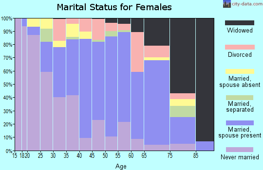 Zip code 13642 marital status for females