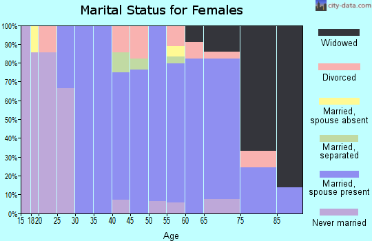 Zip code 13650 marital status for females