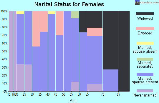 Zip code 13697 marital status for females