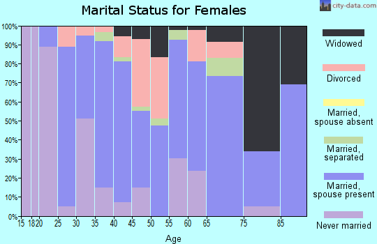 Zip code 13730 marital status for females