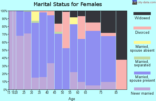 Zip code 13743 marital status for females