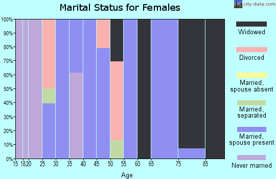 Zip code 13750 marital status for females