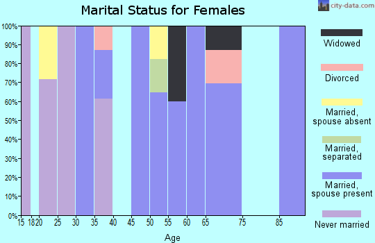 Zip code 13786 marital status for females