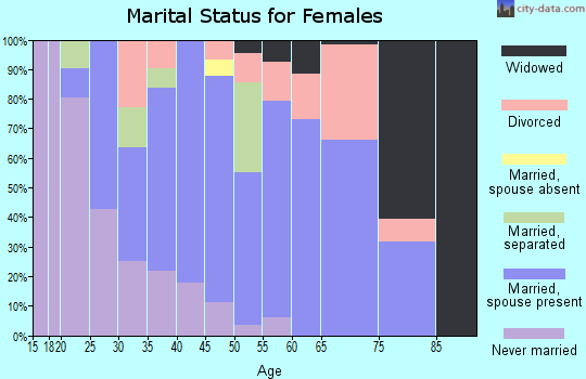 Zip code 13797 marital status for females