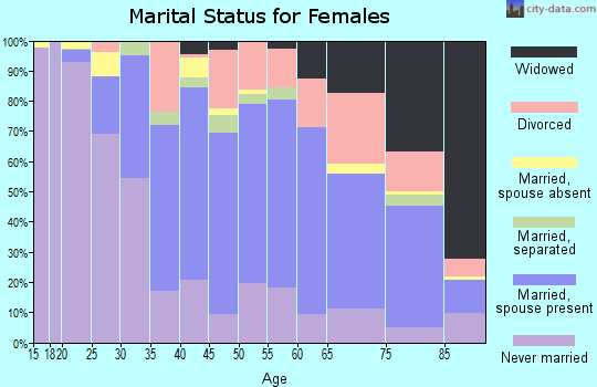 Zip code 13820 marital status for females