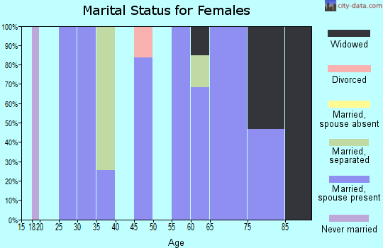 Zip code 13864 marital status for females