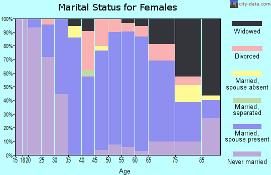 Zip code 14031 marital status for females