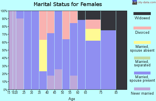 Zip code 14055 marital status for females