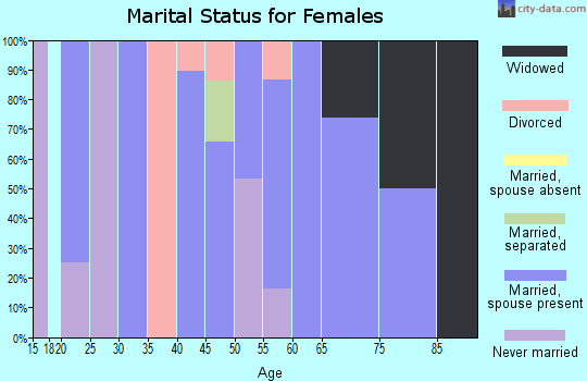 Zip code 14060 marital status for females