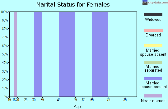 Zip code 14083 marital status for females