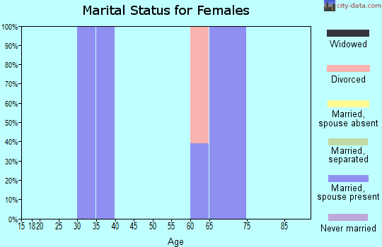 Zip code 14134 marital status for females