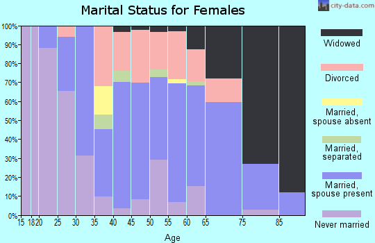 Zip code 14136 marital status for females