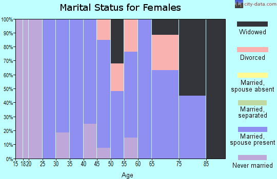 Zip code 14170 marital status for females