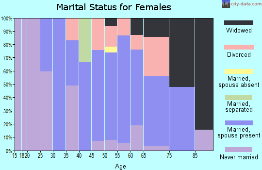 Zip code 14171 marital status for females