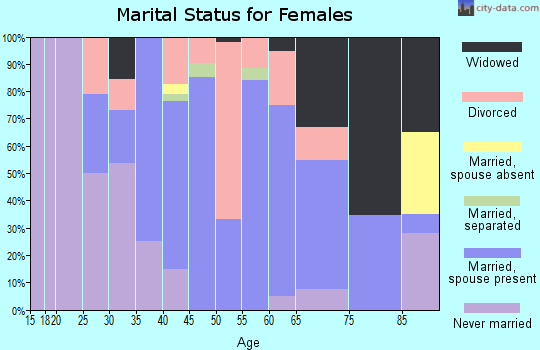 Zip code 14172 marital status for females