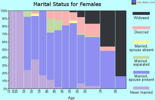 Zip code 14174 marital status for females