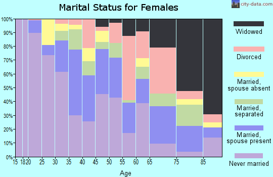 Zip code 14201 marital status for females