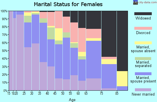 Zip code 14207 marital status for females