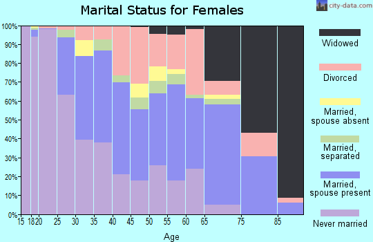 Zip code 14305 marital status for females