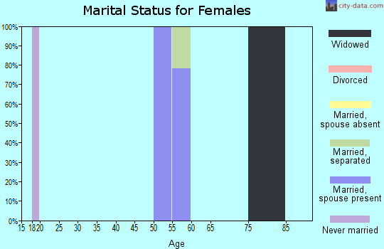 Zip code 14415 marital status for females