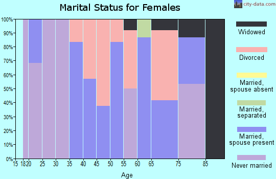 Zip code 14441 marital status for females