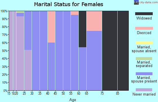 Zip code 14466 marital status for females
