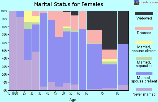 Zip code 14469 marital status for females