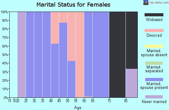 Zip code 14506 marital status for females
