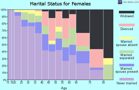 Zip code 14608 marital status for females