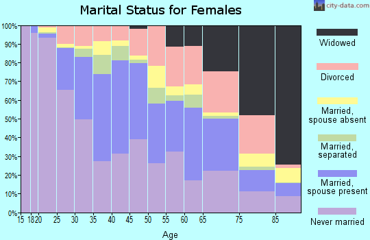 Zip code 14620 marital status for females