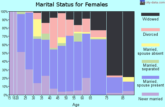 Zip code 14737 marital status for females
