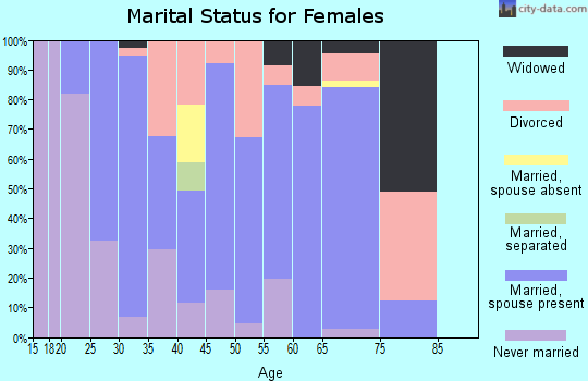 Zip code 14838 marital status for females