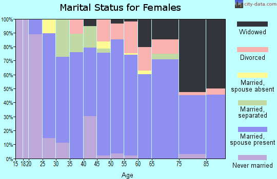 Zip code 14840 marital status for females