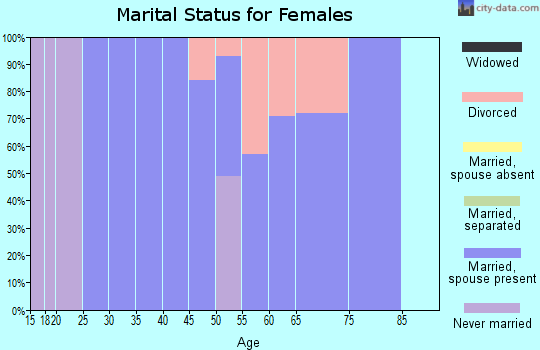 Zip code 14841 marital status for females