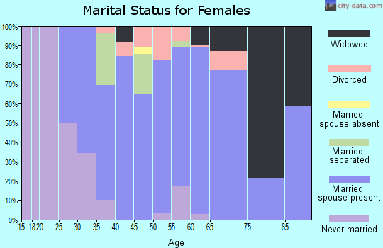 Zip code 14871 marital status for females