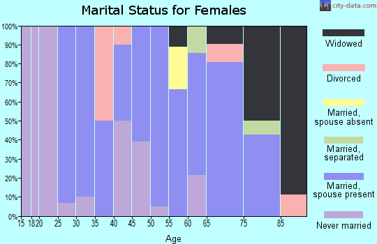Zip code 14877 marital status for females