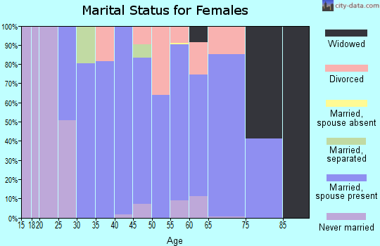 Zip code 14882 marital status for females