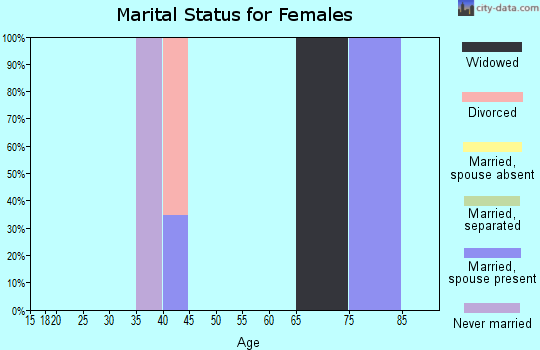 Zip code 15020 marital status for females