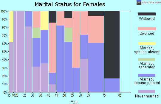 Zip code 15088 marital status for females